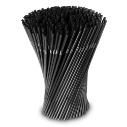 Трубочки для коктейля с изгибом черная Д=5мм. 240мм.  250шт/уп